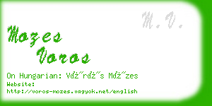 mozes voros business card
